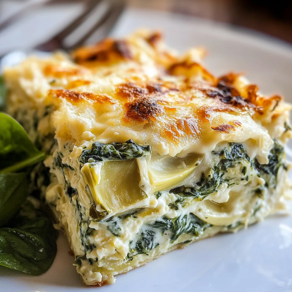High Protein Spinach Artichoke Bake (Keto, Low-Carb)