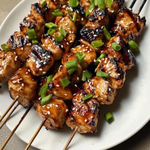 Honey Garlic Asian Chicken Kabobs