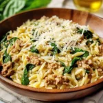 Italian Ground Turkey Spinach Orzo - theamazingfood