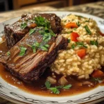 Italian Inspired Pot Roast and Risotto Dinner