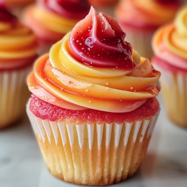 Mango Strawberry Sunset Cupcakes: A Delightful Recipe!