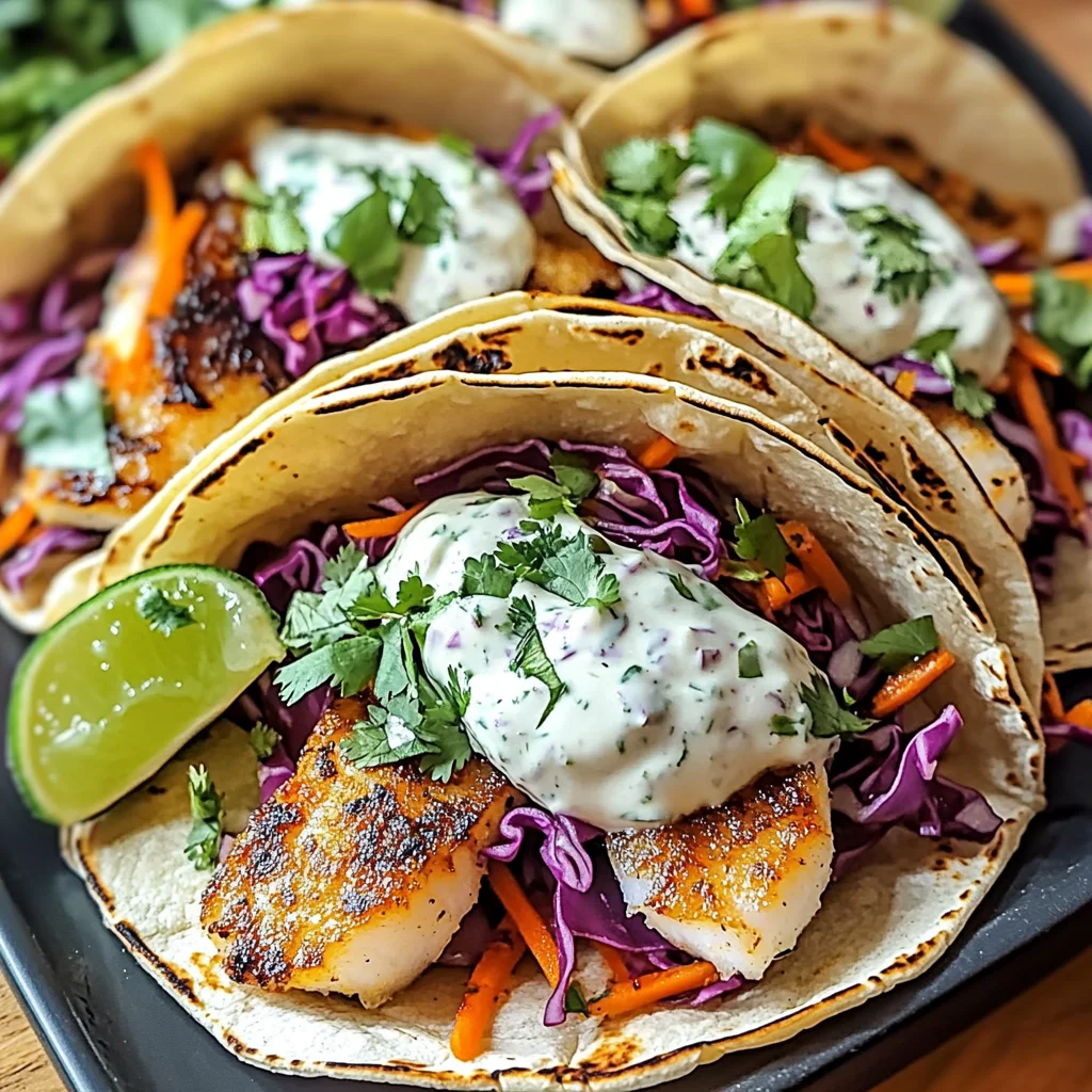 Mexican Fish Tacos with Zesty Lime Crema in 30 Minutes!