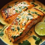 Poached Salmon in Coconut Lime Sauce