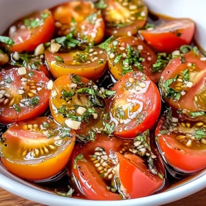 Rachel's FAVORITE Marinated Tomatoes