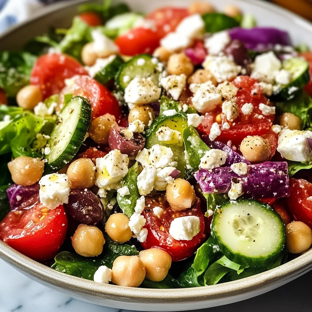 Refreshing Chickpea Greek Salad