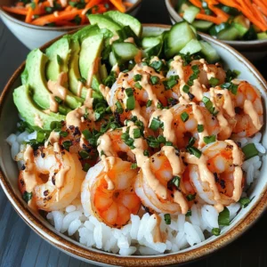 Shrimp Rice Bowls with Spicy Mayo