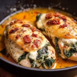 Sundried Tomato, Spinach, and Cheese Stuffed Chicken
