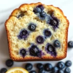 lemon blueberry sourdough quick bread