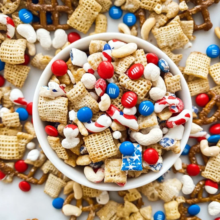 4th of July Chex Mix (Red White & Blue!)
