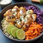 Chicken Quinoa Bowls with Coconut Lime Drizzle