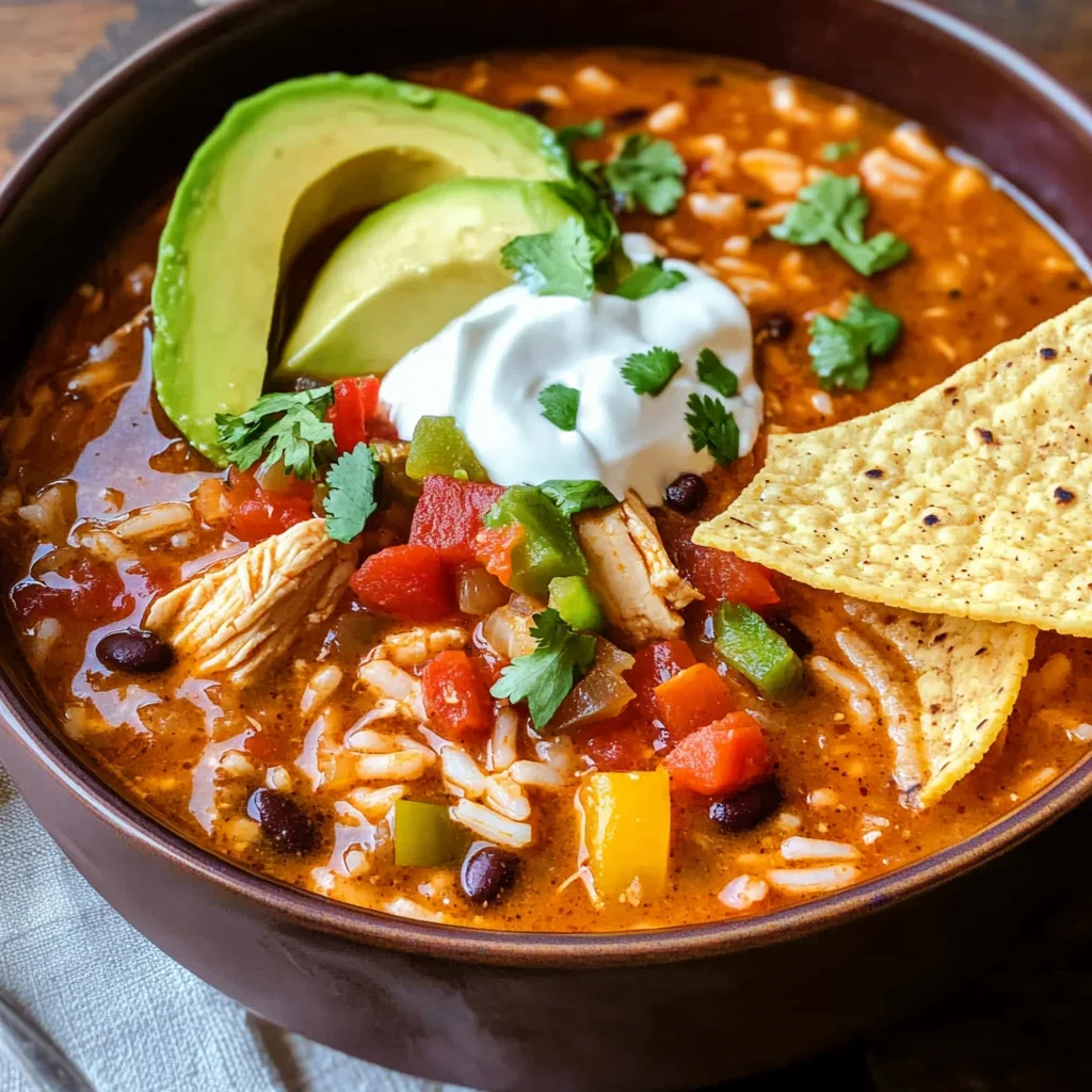 Chicken Tomato Rice Soup