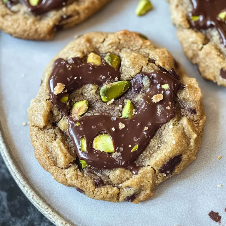Dark Chocolate Pistachio Tahini Cookies
