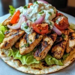Greek Chicken Gyros with Lemon-Herb Marinade and Tzatziki
