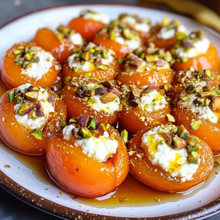 Kuru Kayısı Tatlısı (Turkish Poached Apricots with Ricotta)