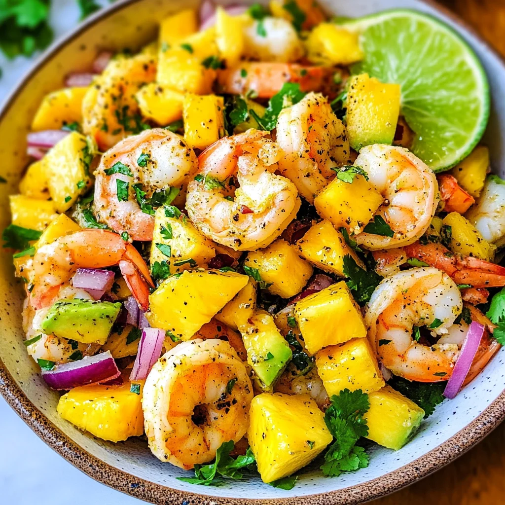 Mango Pineapple Shrimp Salad
