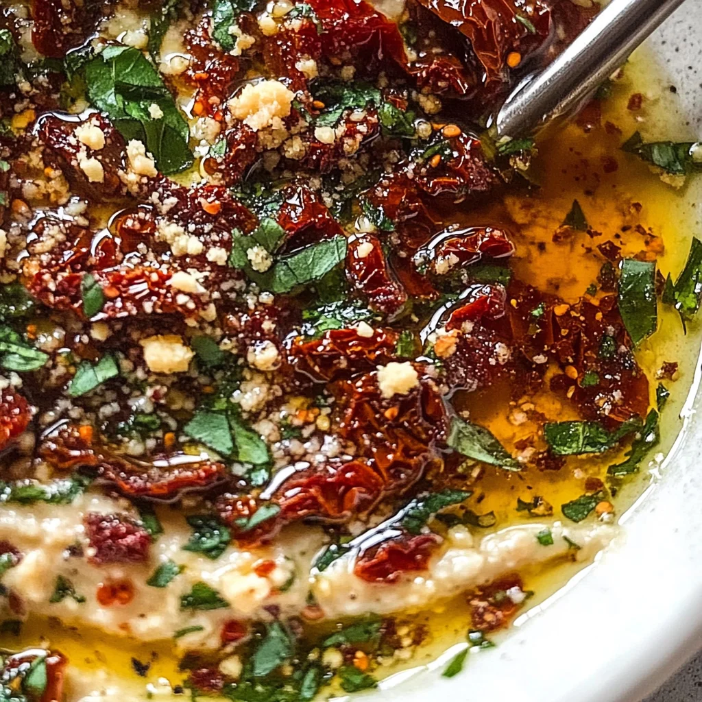 Mediterranean Sun Dried Tomato Garlic Olive Oil Dip