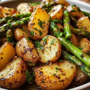 One-Pan Garlic Potatoes & Asparagus for Effortless Flavor