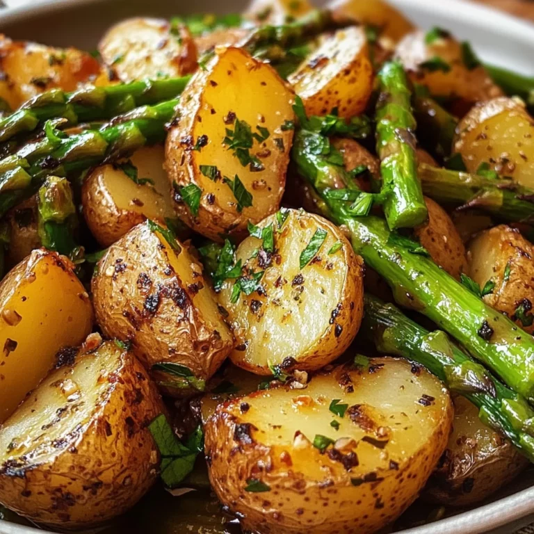 One-Pan Garlic Potatoes & Asparagus for Effortless Flavor