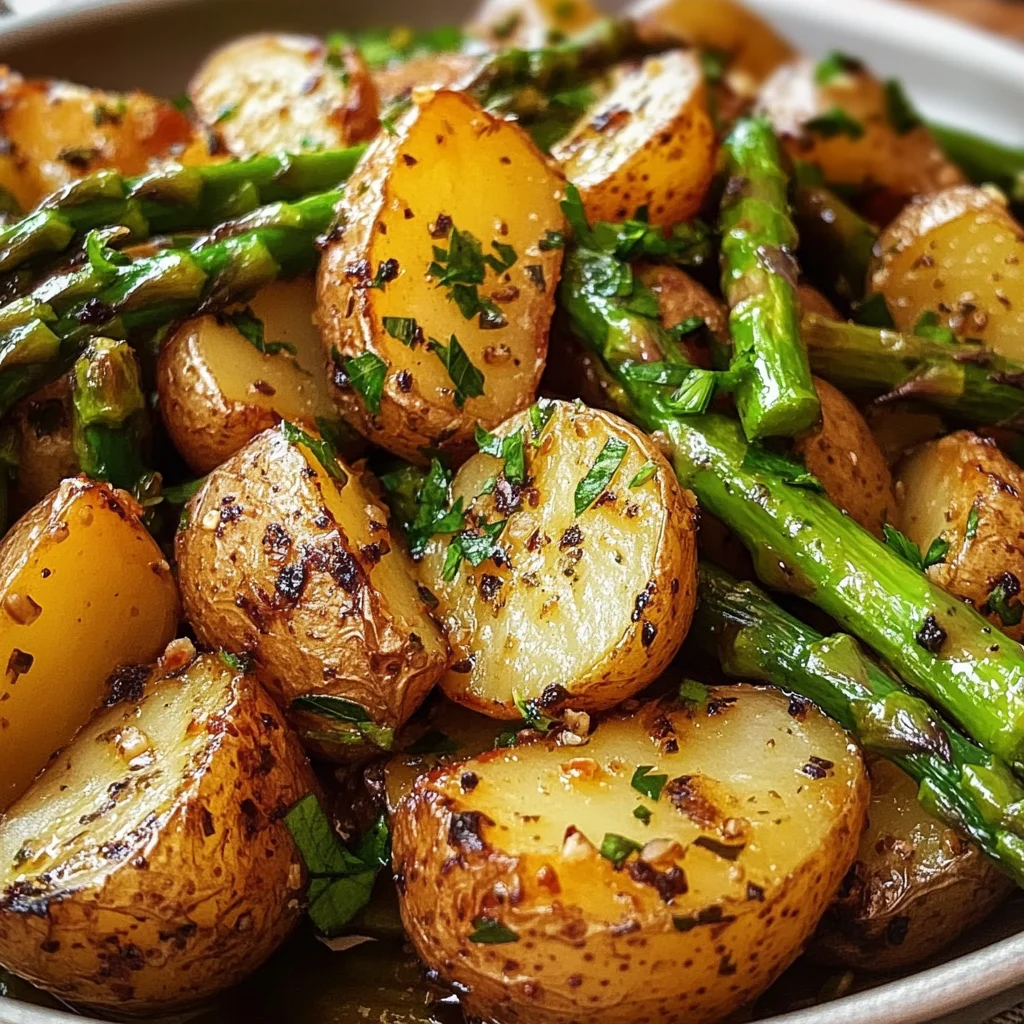 One-Pan Garlic Potatoes & Asparagus for Effortless Flavor