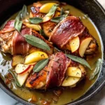 Prosciutto Apple and Sage Butter Chicken with Cider Pan Sauce