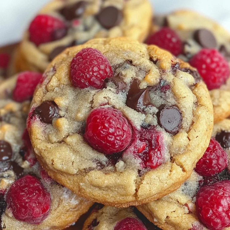 Raspberry & Dark Chocolate Chip Cookies