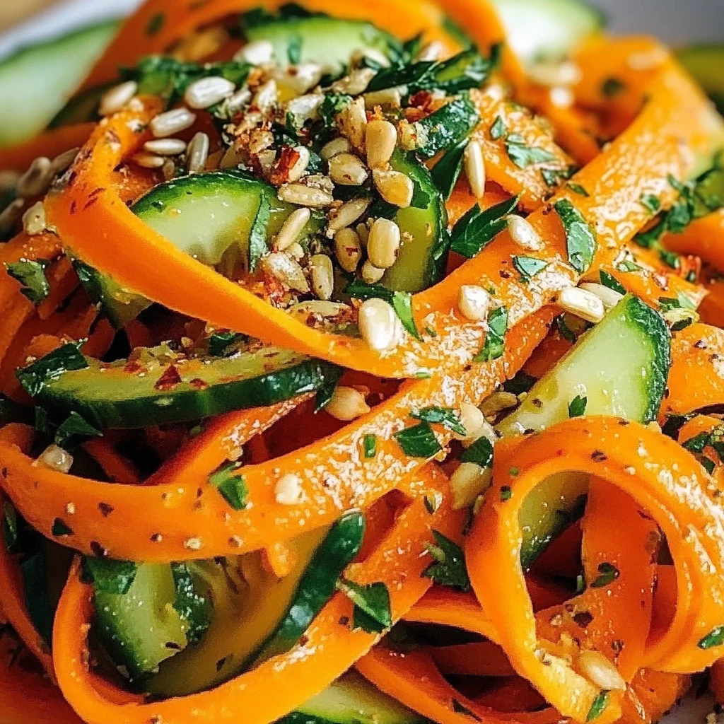Raw Carrot Ribbon Salad