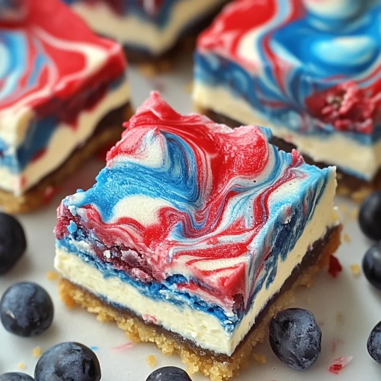 Red White and Blue Cheesecake Bars