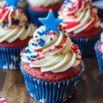 Red White and Blue Patriotic Cupcakes
