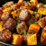 Sausage and Sweet Potatoes with Honey Garlic Sauce Delight!