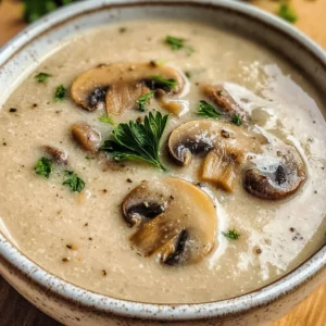 Skinny Cream of Mushroom Soup