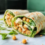 Smashed Chickpea Caesar Wraps