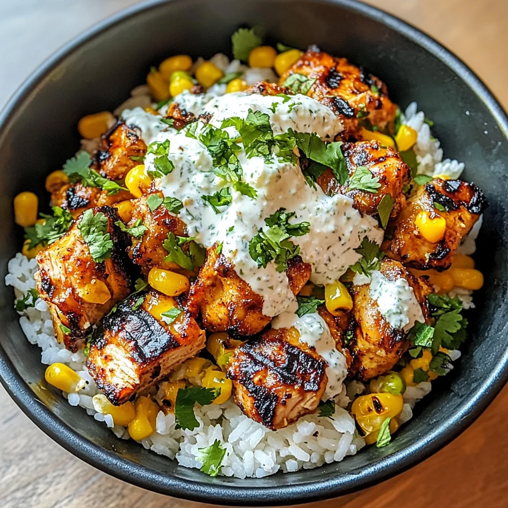 Street Corn Chicken Rice Bowl