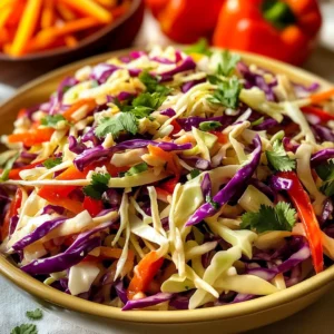 Vegan Mexican Coleslaw with Cilantro Lime Dressing - Homefoodkitchen
