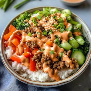 Bang Bang Ground Turkey Rice Bowls