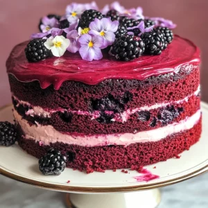 Blackberry Velvet Cake