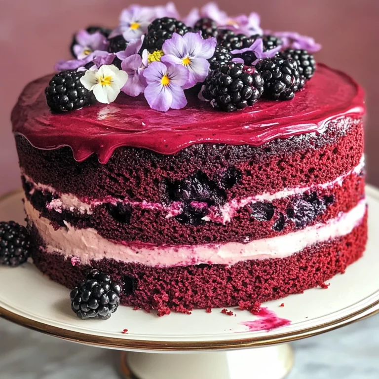 Blackberry Velvet Cake