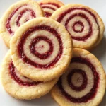 Buttery Raspberry Swirl Shortbread Cookies