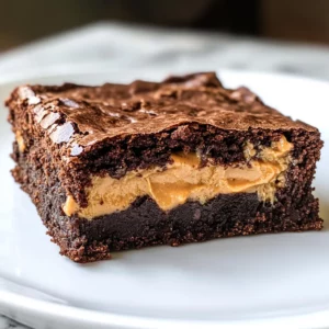 Peanut Butter Stuffed Brownies