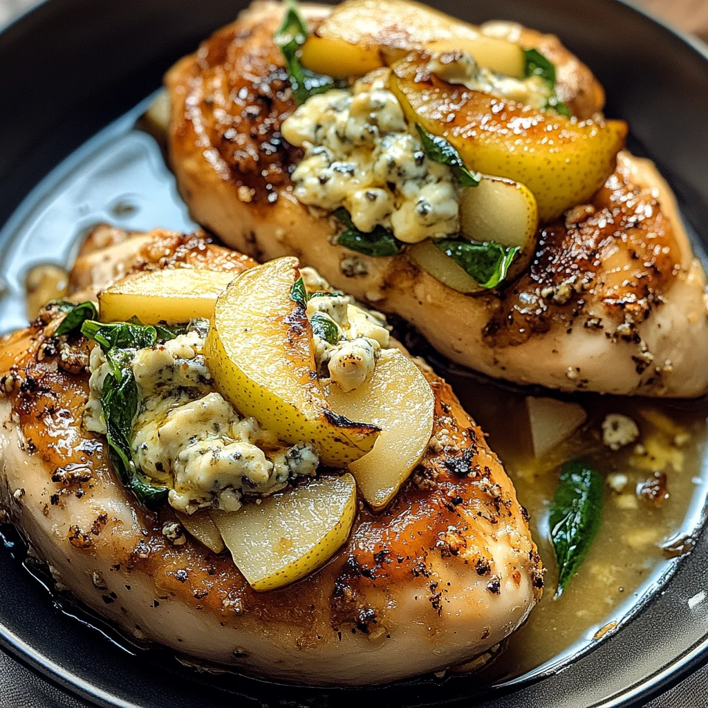Pear and Gorgonzola Stuffed Chicken