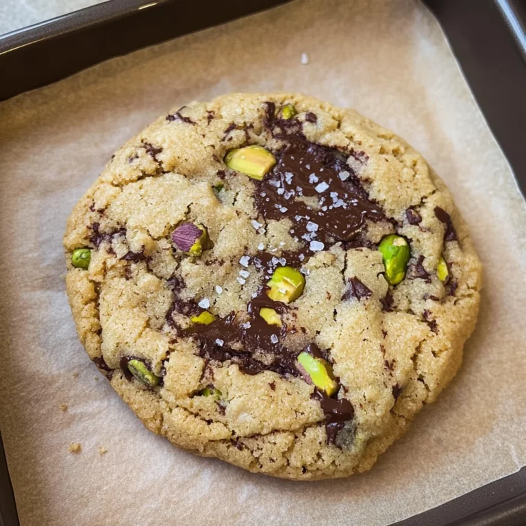 Salted Pistachio Dark Chocolate Chip Cookies