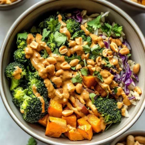 Thai Peanut Sweet Potato Buddha Bowl