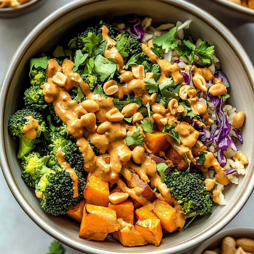 Thai Peanut Sweet Potato Buddha Bowl